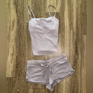 Cotton Jersey Set in Oyster